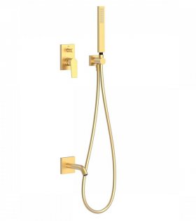 Душевая система со смесителем для ванны Tres, матовое золото