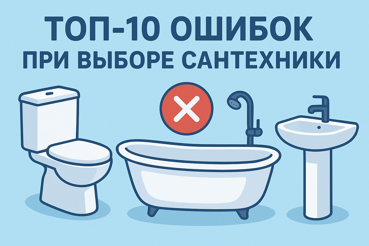 ТОП-10 ошибок при покупке сантехники онлайн