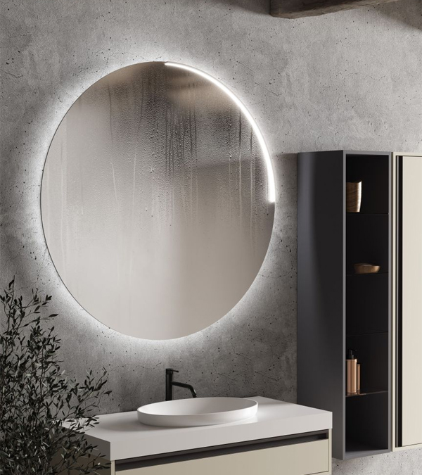 Расположение зеркал относительно сантехники