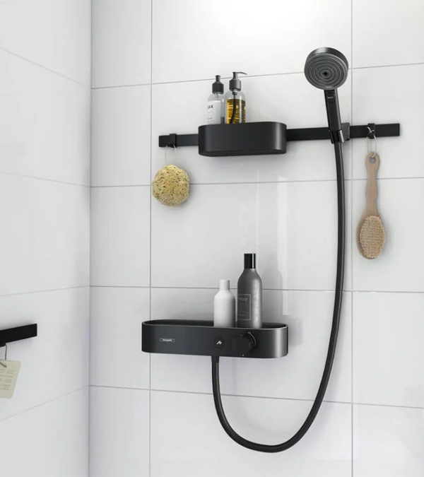 Чёрные матовые аксессуары: акцент который меняет ванную комнату