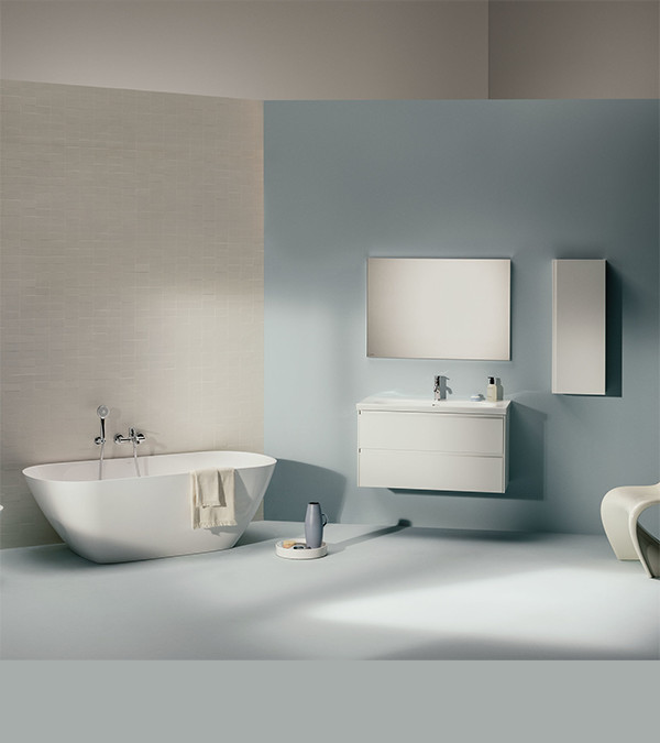 Cada de baie freestanding din piatra artificiala Laufen Lua 170x75cm