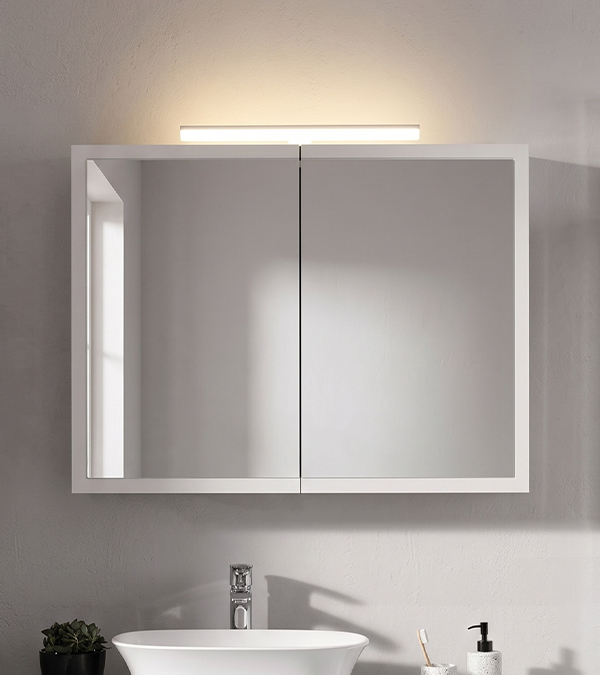 Dulap cu oglindă Kolpa Blanche cu iluminare LED 950x700 mm