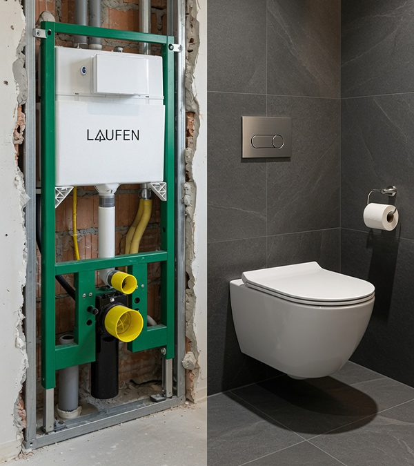 Инсталляция для подвесного унитаза Laufen INEO, глубина 9 см