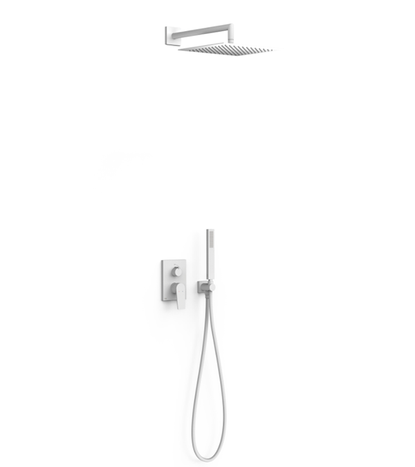 Sistem de duș încorporat Tres Project, alb mat