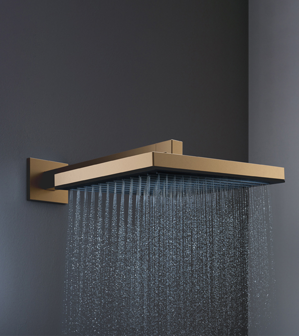 Palarie de dus Pulsify E 260, 1 jet, 26x26 cm, bronz periat