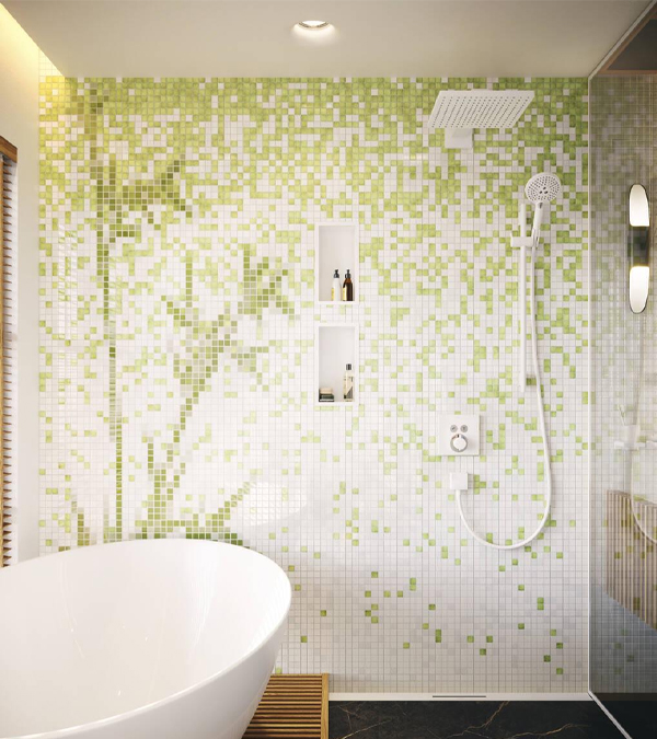 Cap de dus superior Hansgrohe Raindance E 30 cm, alb mat