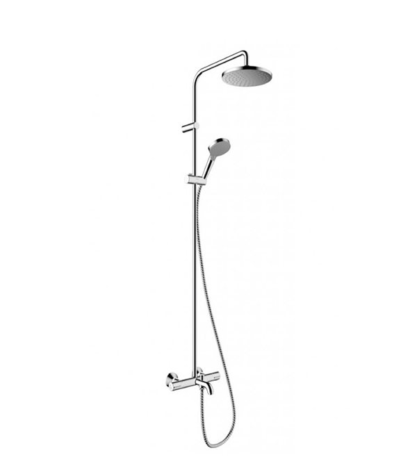 Душевая система Showerpipe 200 1jet с термостатом для ванны Hansgrohe Vernis Blend, хром