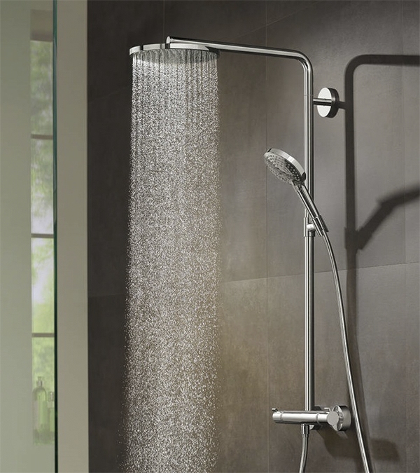 Sistema de duș cu termostat Hansgrohe Raindance Select S Showerpipe 240 1jet PowderRain