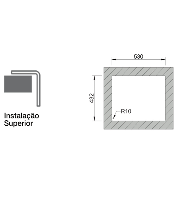 Кухонная мойка Rodi AMBAR 50, 500x400 мм, белый матовый