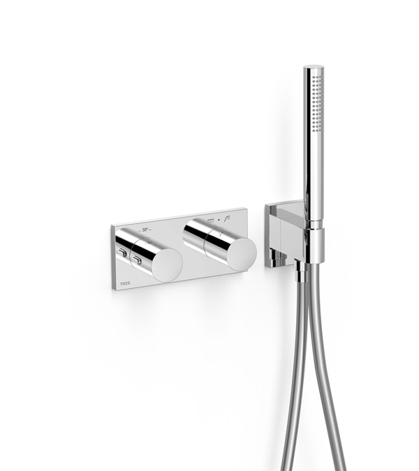 Sistema de duș pentru cadă Tres B-System, crom