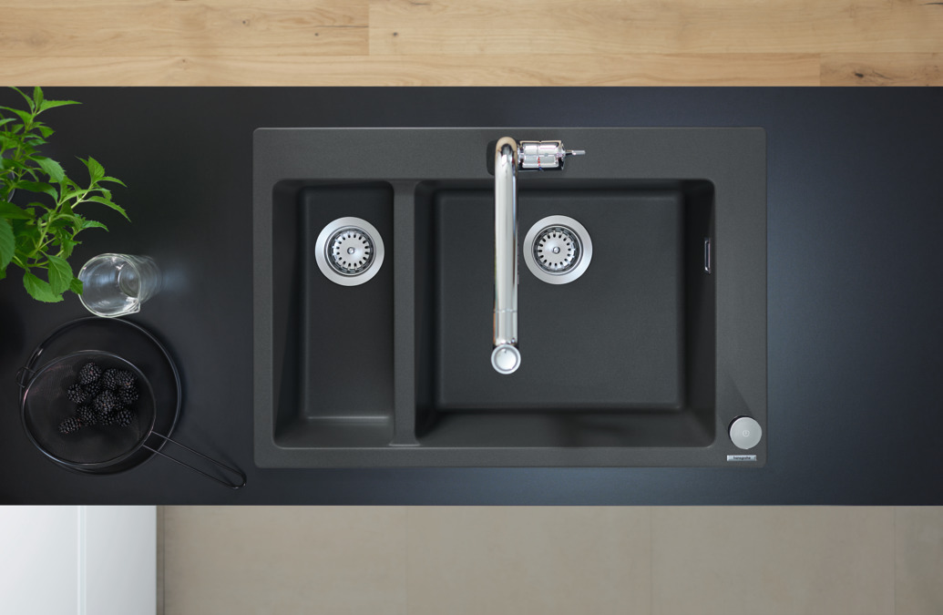 Мойка для кухни Hansgrohe S51 S510-F635, черный графит