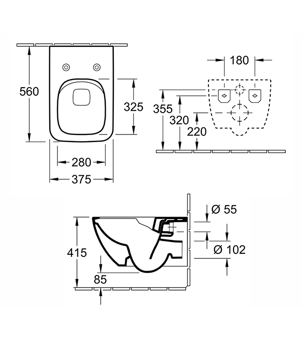 Подвесной унитаз Villeroy&Boch Venticello с крышкой Soft Close