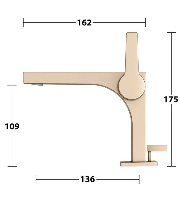 Baterie pentru lavoar EDITION 11, 110 mm, bronz periat