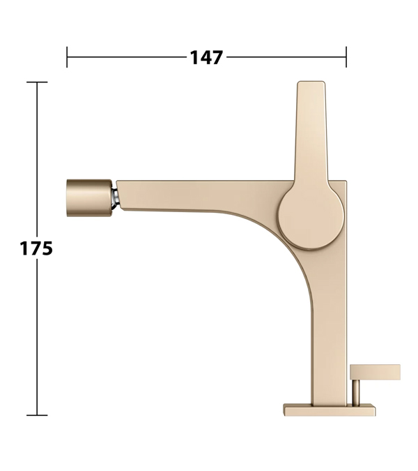 Baterie pentru bideu Keuco Edition 11, bronz periat