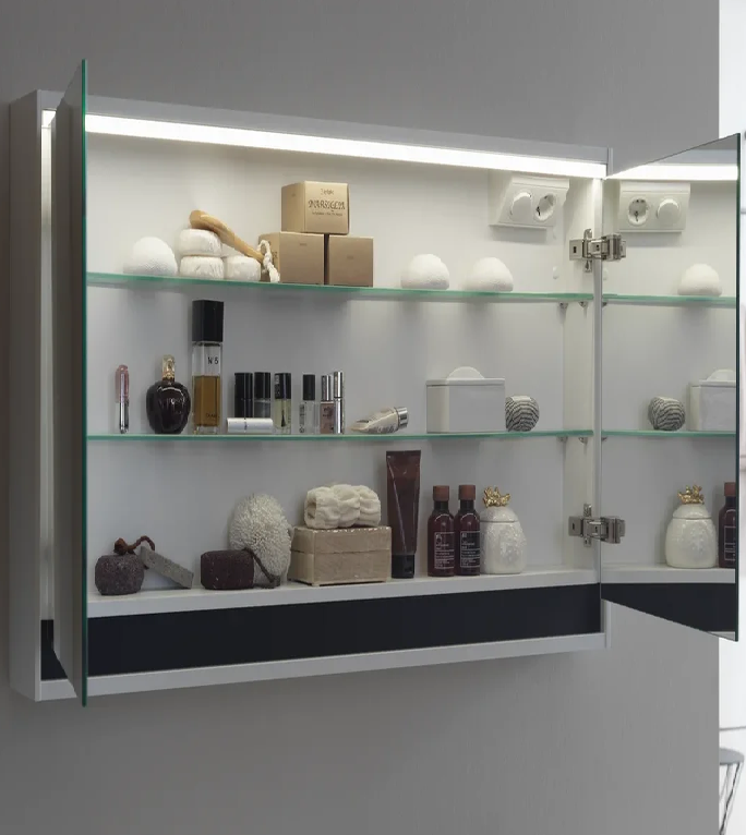 Зеркальный шкаф Kolpa Pandora с LED подсветкой 750x604x140 мм
