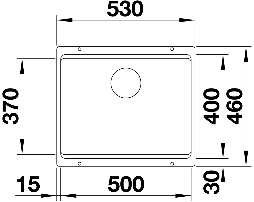 Кухонная мойка Blanco Etagon 500-U 500x400 мм, антрацит
