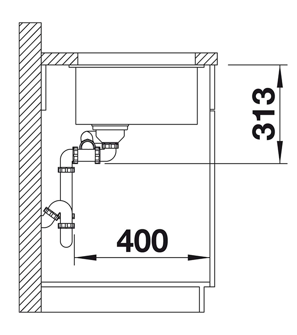 Кухонная мойка Blanco Subline 340/160-U, 525x400 мм, антрацит