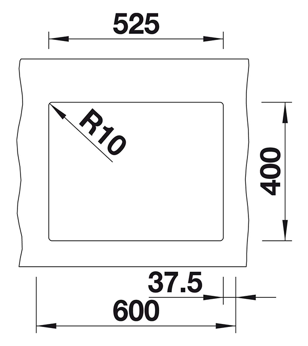 Chiuvetă pentru bucătărie Blanco Subline 340/160-U, 525x400 мм, antracit