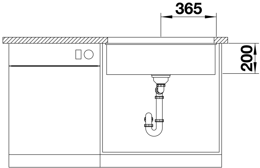 Chiuveta pentru bucătărie Blanco Etagon 700-U Silgranit 700x400 mm, antracit