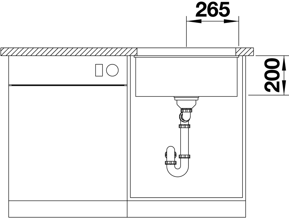 Кухонная мойка Blanco Etagon 500-U 500x400 мм, черный