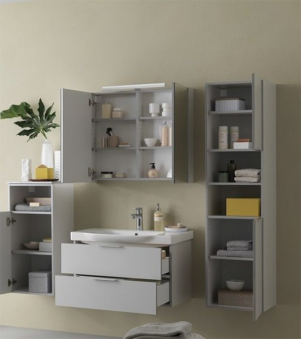 Зеркальный шкаф Kolpa LANA TOL 80 Gray 80×70 см, светло-серый