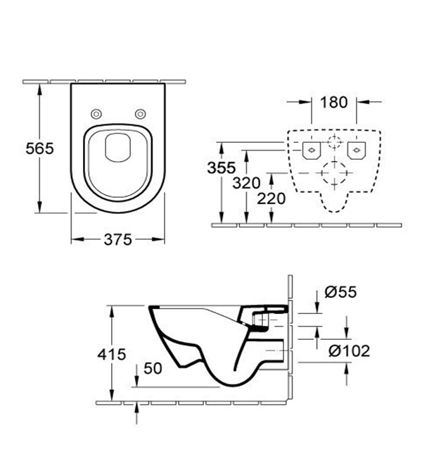Подвесной унитаз V&B Subway 2.0 с крышкой Soft Close