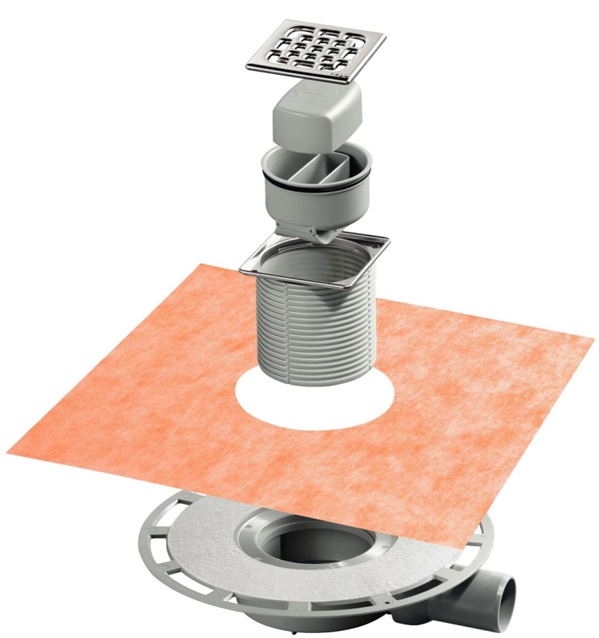 Trap pentru duș Viega Advantix Ø 50 cu membrana antimiros 100 x 100 mm
