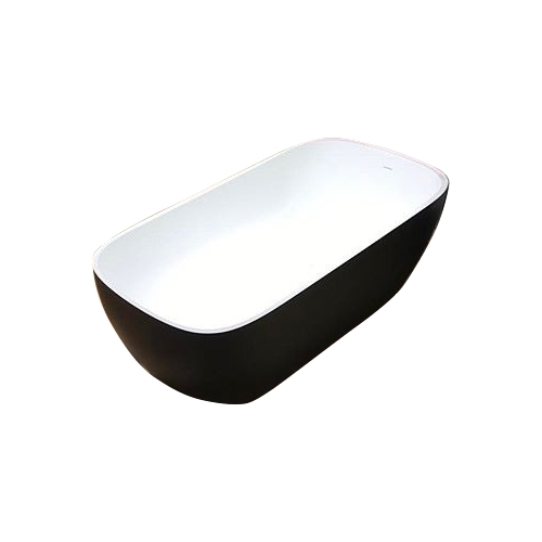 Отдельностоящая ванна из искуственного камня Kolpa Gloria 180x80 см, цвет белый/черный матовый
