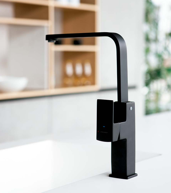 Смеситель для кухни Clever Alpina Square, черный матовый