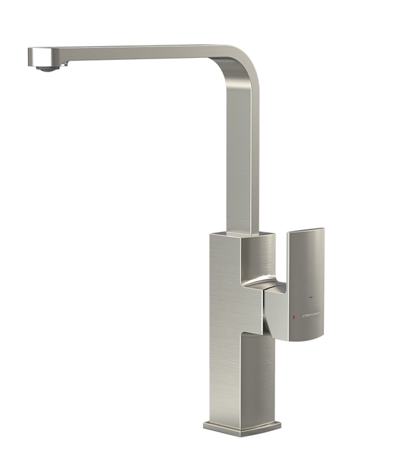 Смеситель для кухни Clever Alpina Square, inox