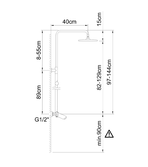 Душевая система Clever UP! Urban, хром