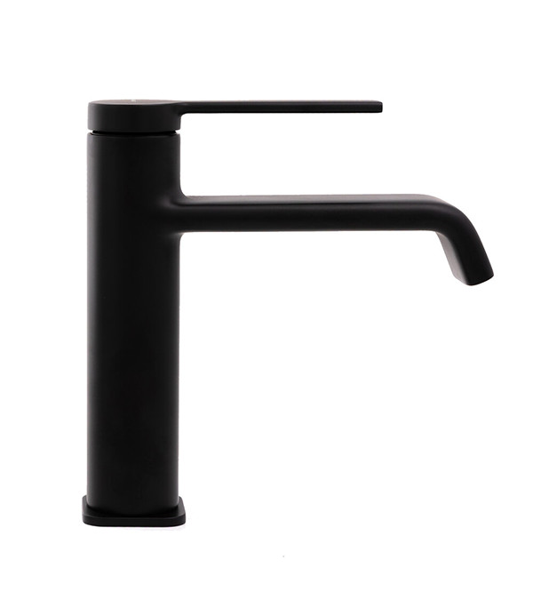 Baterie pentru lavoar Clever Velvet, 105 mm, negru mat