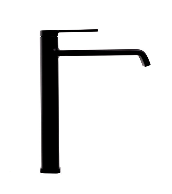 Baterie pentru lavoar înalt Clever Velvet, 230 mm, negru mat