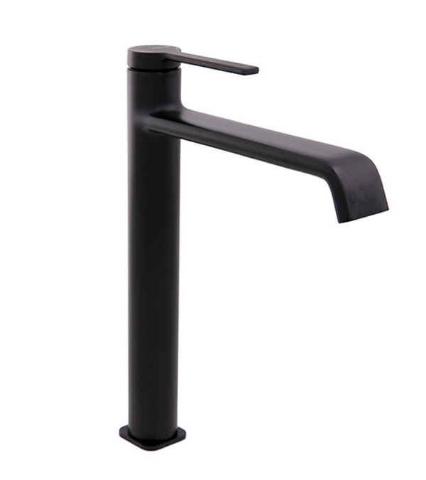 Baterie pentru lavoar înalt Clever Velvet, 230 mm, negru mat