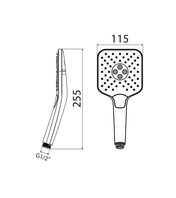 Душевая лейка Clever VELVET, шлифованное золото