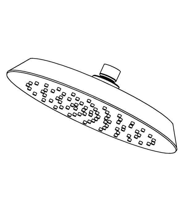 Cap de dus Clever Ø300 mm, negru mat