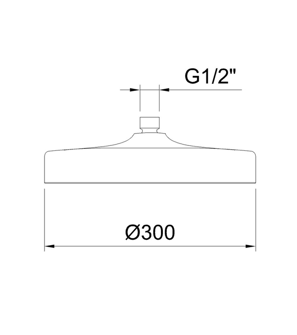 Cap de dus Clever Ø300 mm, negru mat