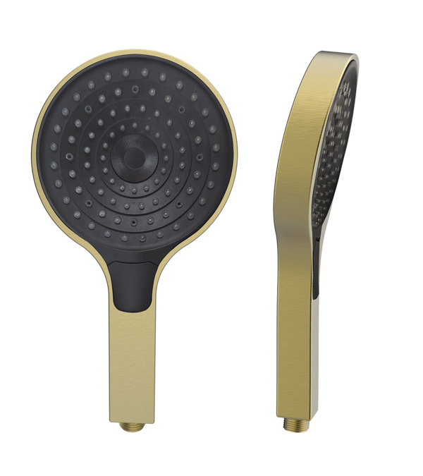 Душевая лейка Clever Ø130 мм, 3 режима, шлифованное золото