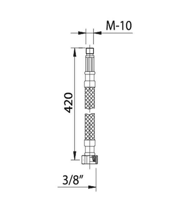 Racord flexibil pentru baterie Clever M10 × 420 mm × 3/8" DN6