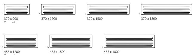 Радиатор горизонтальный Terma AERO HG , размер и цвет на выбор