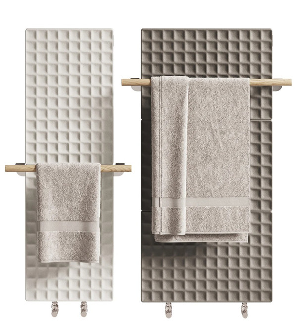 Suport pentru prosop din frasin pentru radiator WAFFLE, light wood