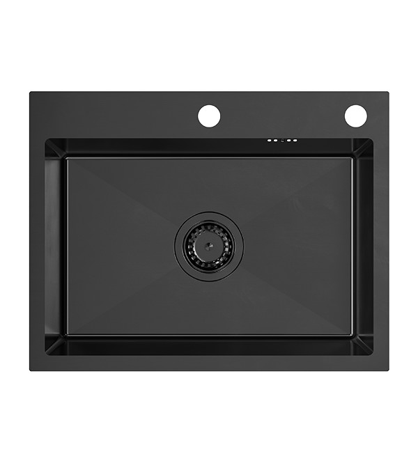 Кухонная мойка BRANON 581100 530×350x200 мм, черная PVD