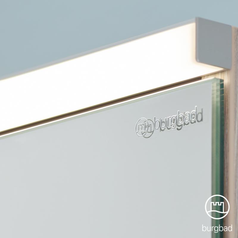 Oglinda de baie Burgbad Eqio cu iluminare LED 900x635x60mm