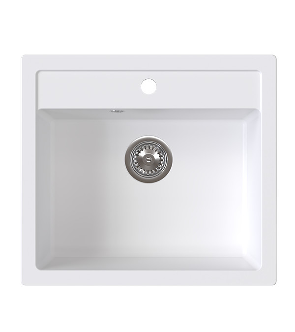 Chiuveta sub blat din granit DIGIT 561100 560×510 mm, cu sifon, albă