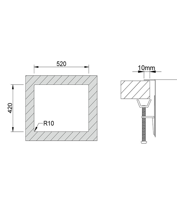 Кухонная мойка BOX LUX 500x400мм, PVD Графит