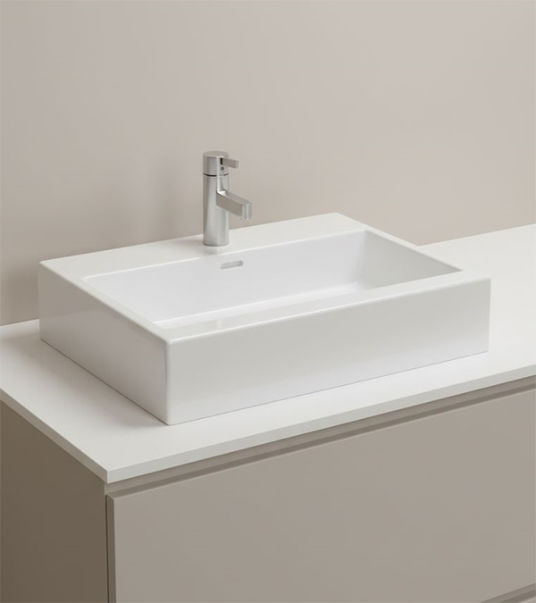 Раковина под столешницу LIVING CITY, 60×46 cм, белый