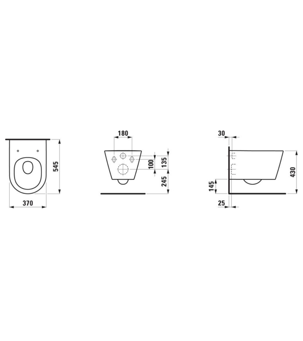 Vas WC suspendat Laufen KARTELL 54x37 cm