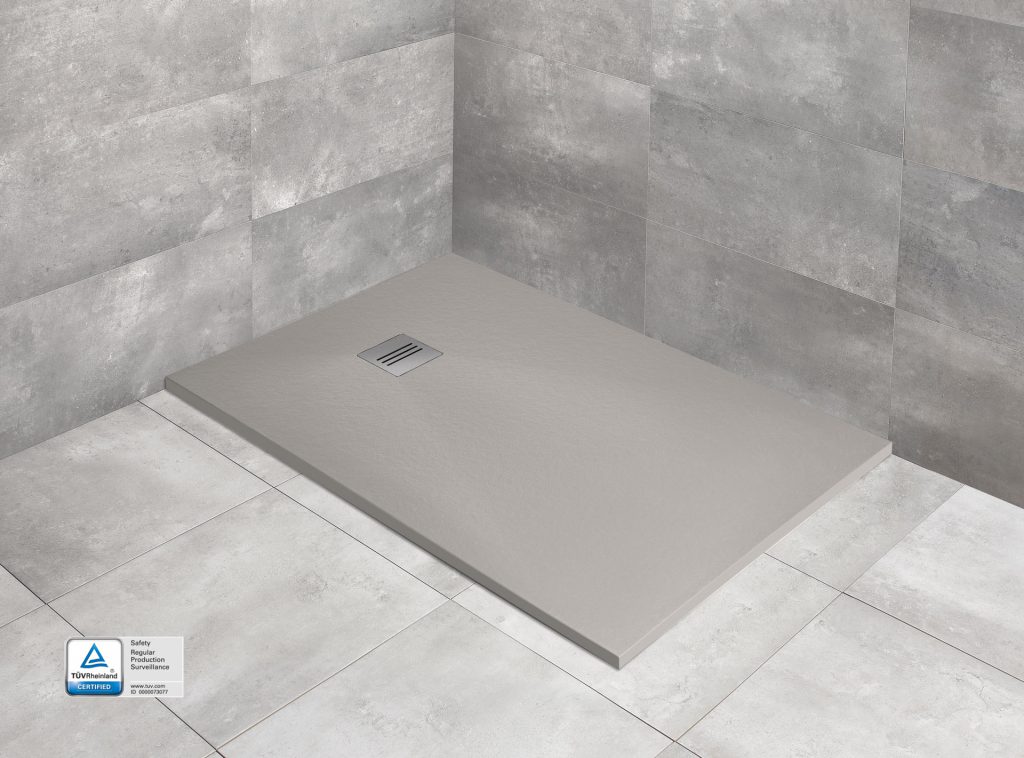 Cădita de duș slim Radaway Kyntos F 100x80x3cm, marmura, cemento