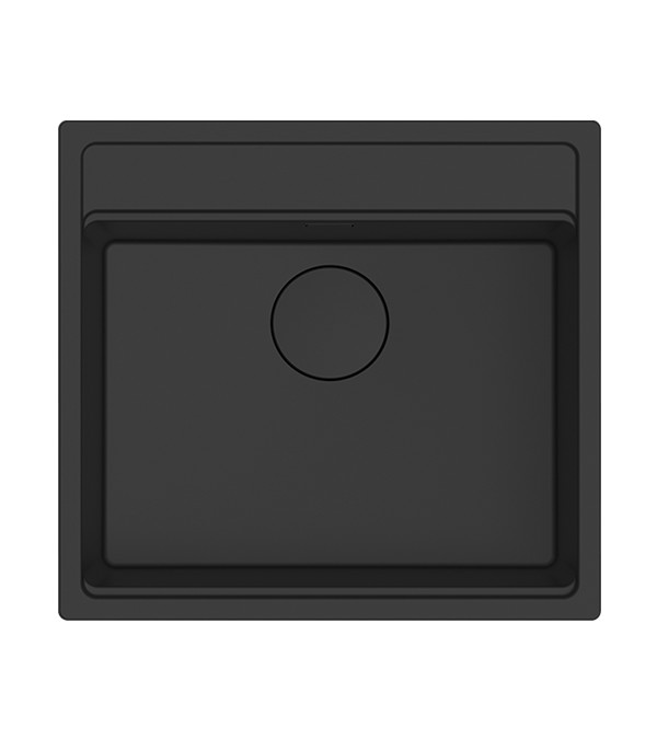 Chiuvetă pentru bucătărie pe blat AMBAR 57, 500x380 mm, negru mat