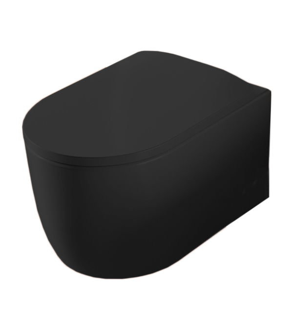 Vas WC suspendat MONET cu capac Soft Close, negru mat
